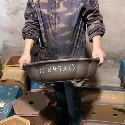 紫砂花盆手工定制