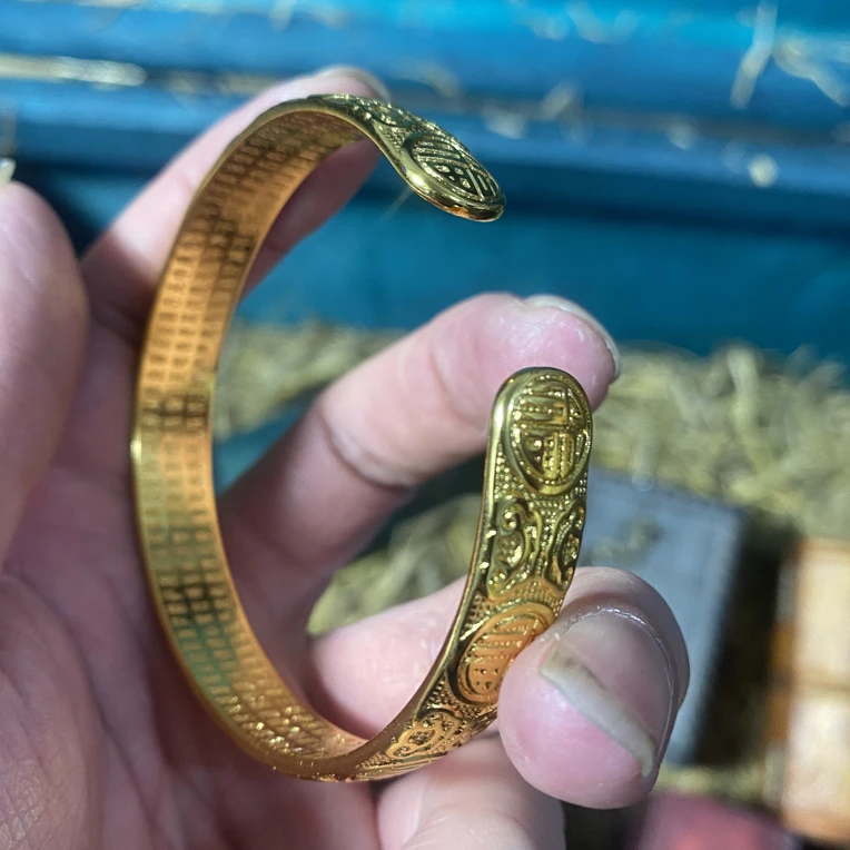 铜合金亚克力手镯 福字款手镯摆件