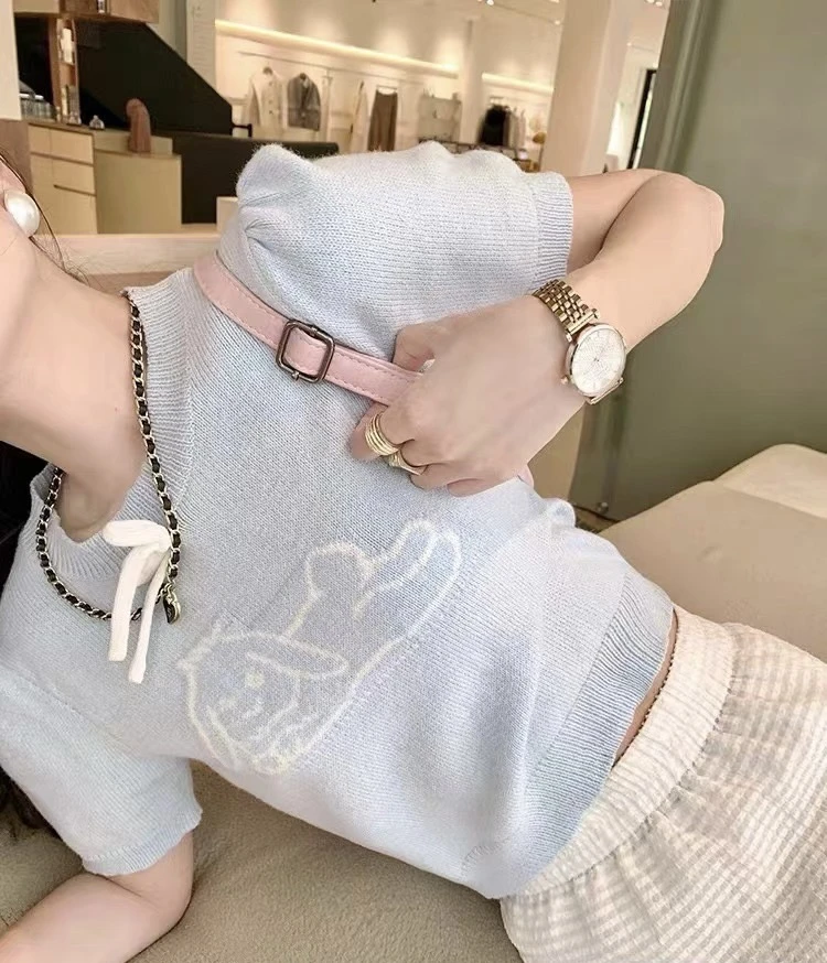 【静哥女装】早秋纯欲小众百搭修身显瘦长袖性感收腰时尚针织辣妹