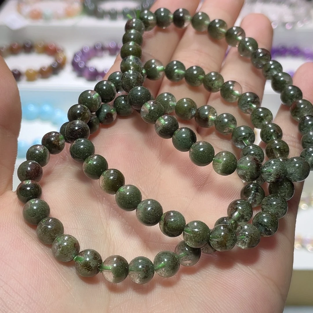 水晶手链未镶嵌巴西绿幽灵7+多样性任发其一