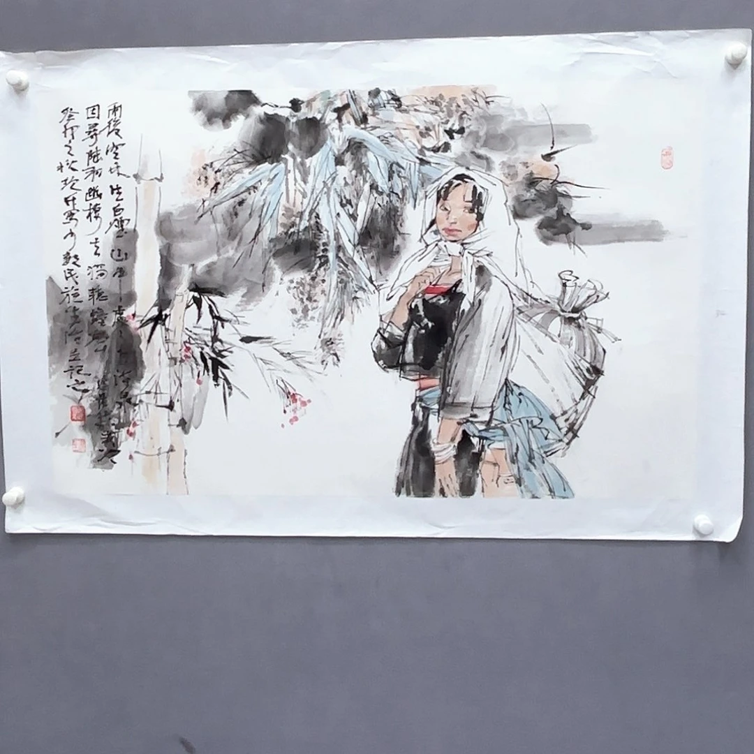 国画艺术家真人手绘