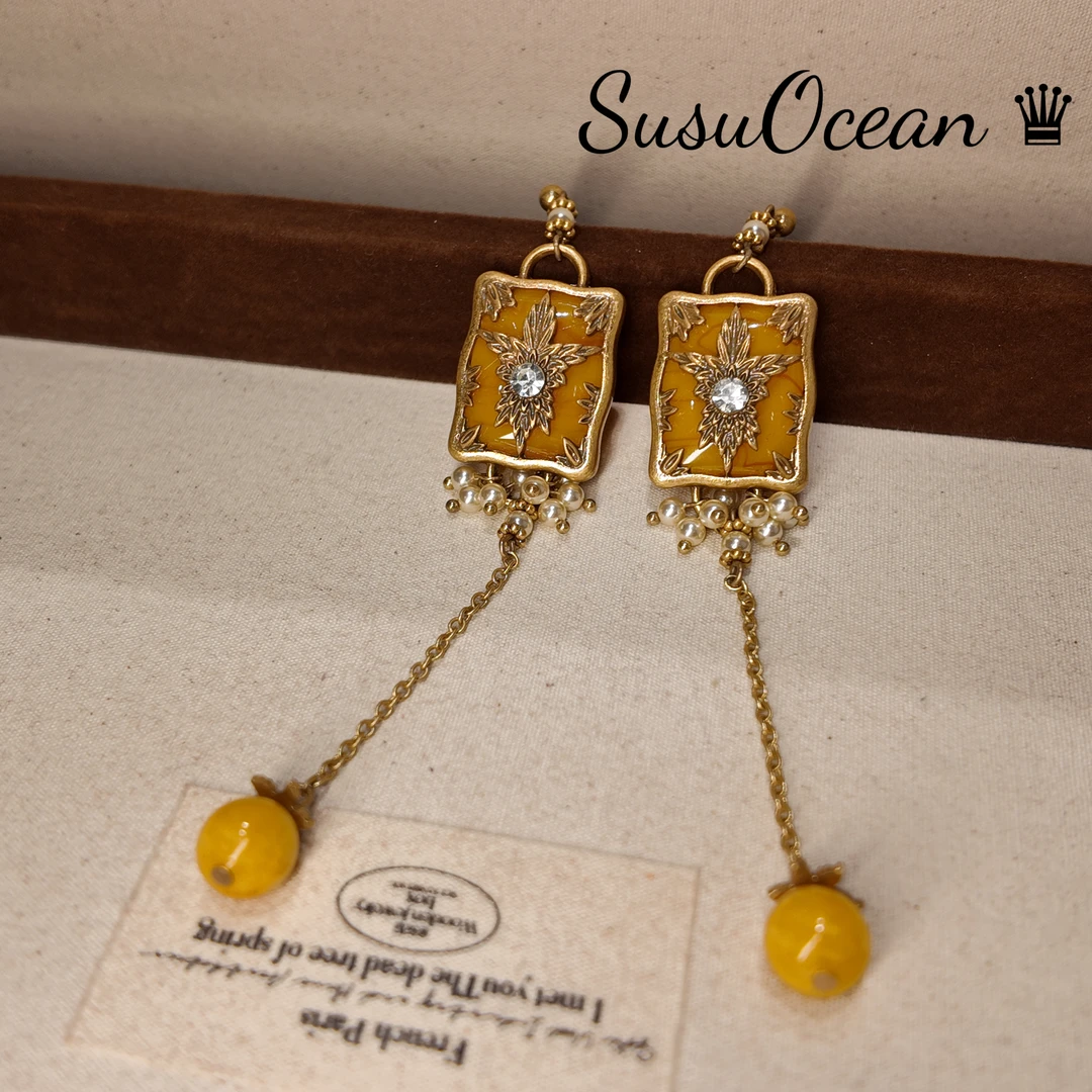 铜合金仿水晶耳饰 【0676】SusuOcean 经典收藏捡漏