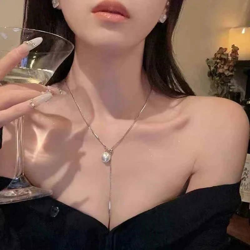 钛钢项链 饭饭家  高级感优雅毛衣链