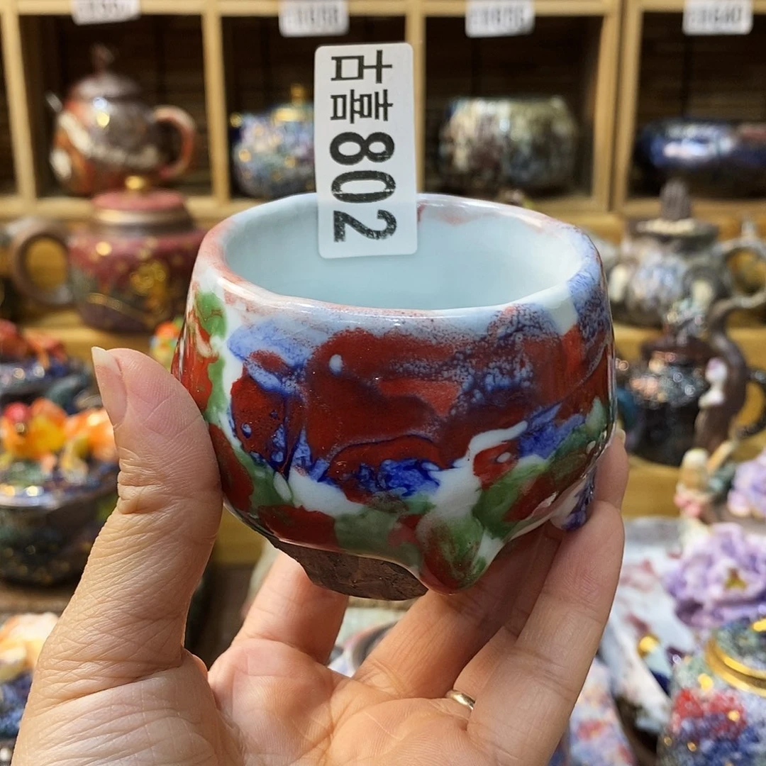 粗陶柴烧志野茶器