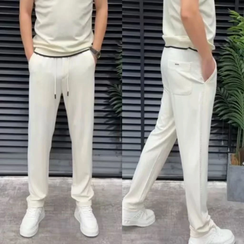 高端男士莫代尔面膜裤春夏新款云柔感垂感休闲裤纯色百搭直筒长裤