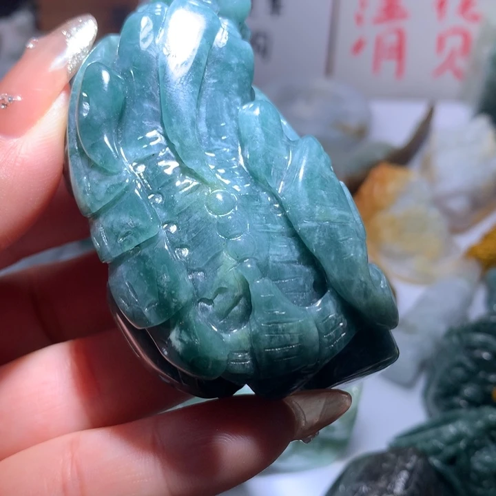 翡翠未镶嵌颈饰保真天然A货翡翠