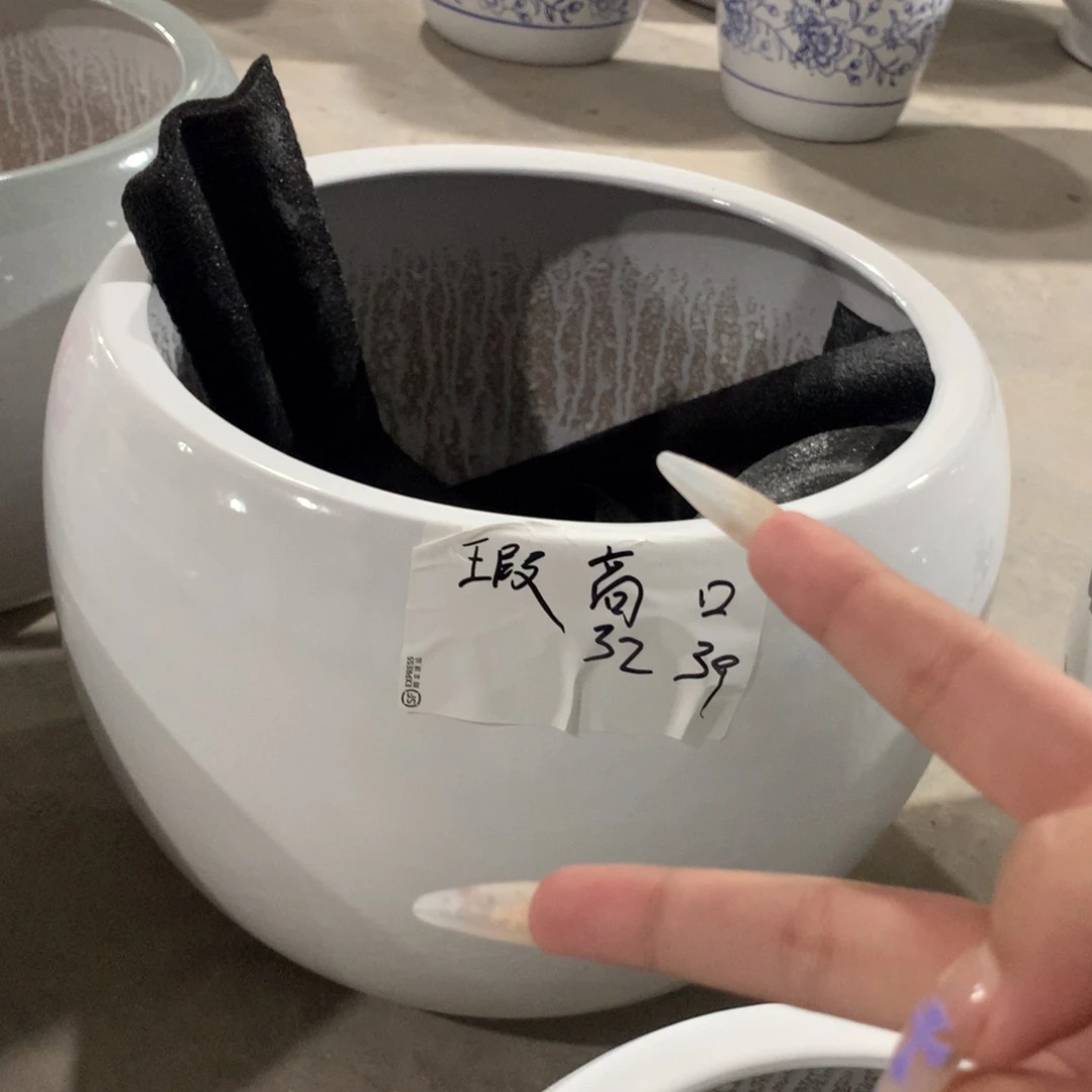 微瑕高温陶瓷花盆