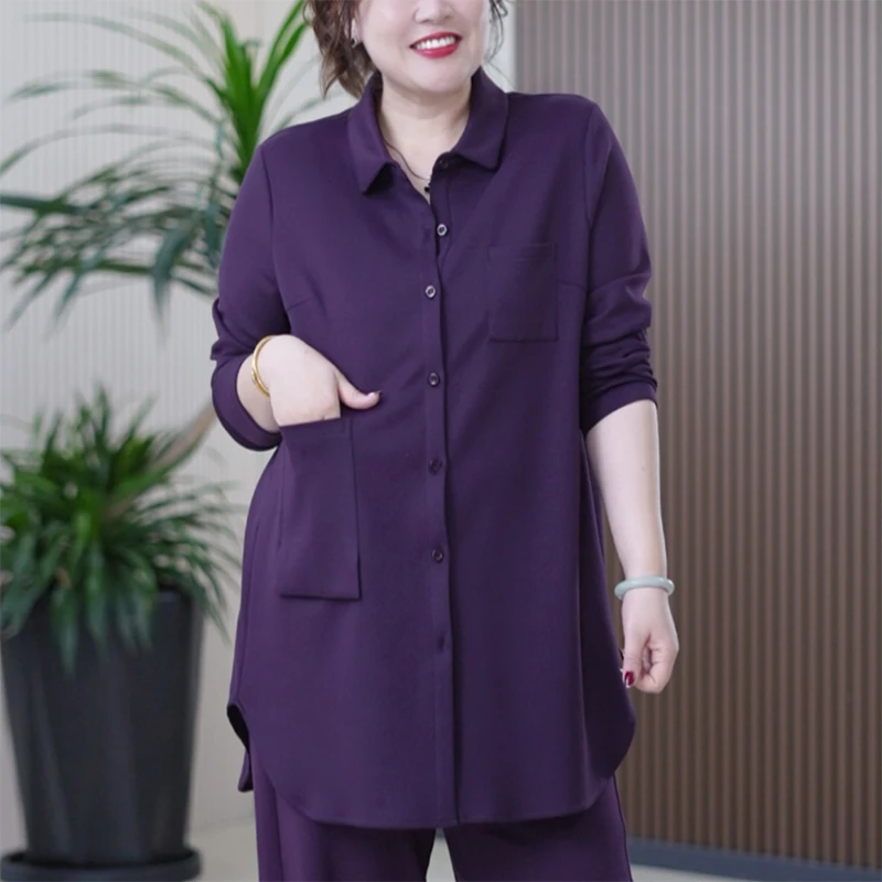精梳新氧棉外套高弹力时尚有型软糯细腻亲肤百搭大码秋季衬衫女潮