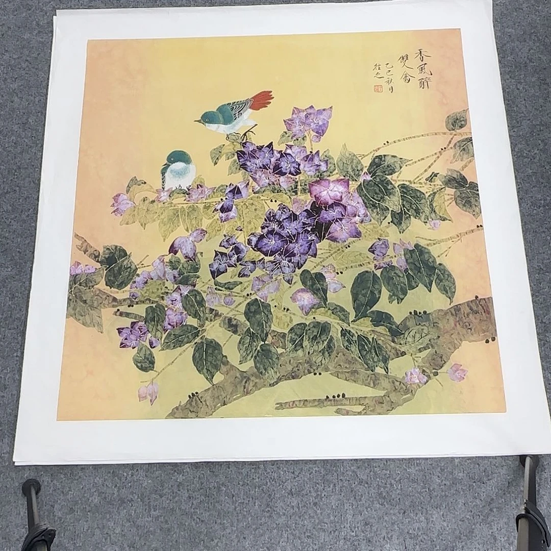 国画68*68纯手绘于往之