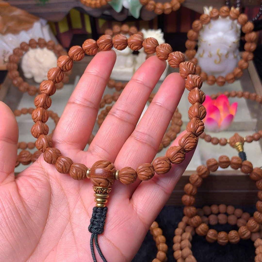 深***明桃核吊坠双脊龙脖挂09