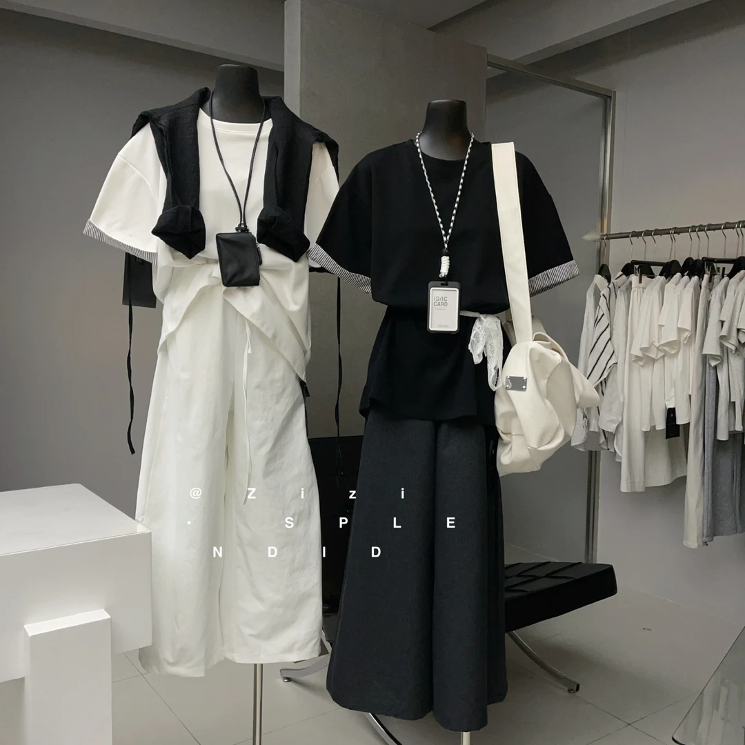 ZiZi（9237#）气质假两件拼接短袖