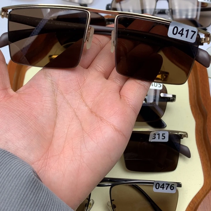 一体款半框茶水晶0417