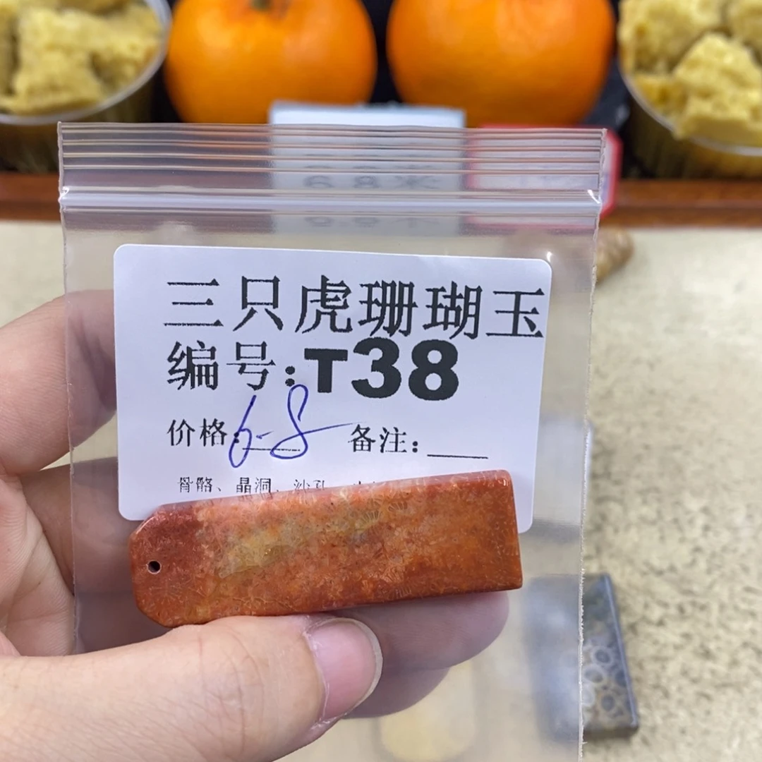 硅化珊瑚（珊瑚玉）1未镶嵌t*o