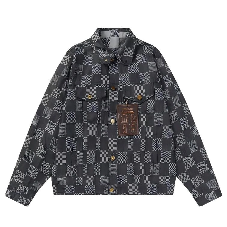 95新 LouisVuitton/路易威登 Lv格子牛仔外套尺码48/GZ136