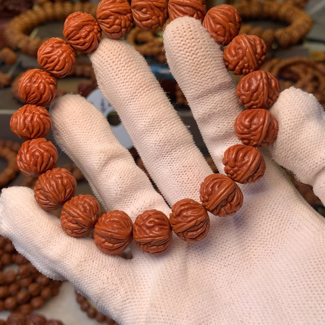 爱***蛋手串桃核秦岭龙纹