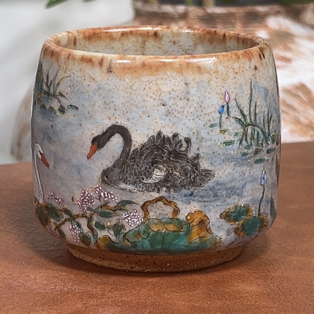 杯子景德镇陶瓷美术作品纯手工