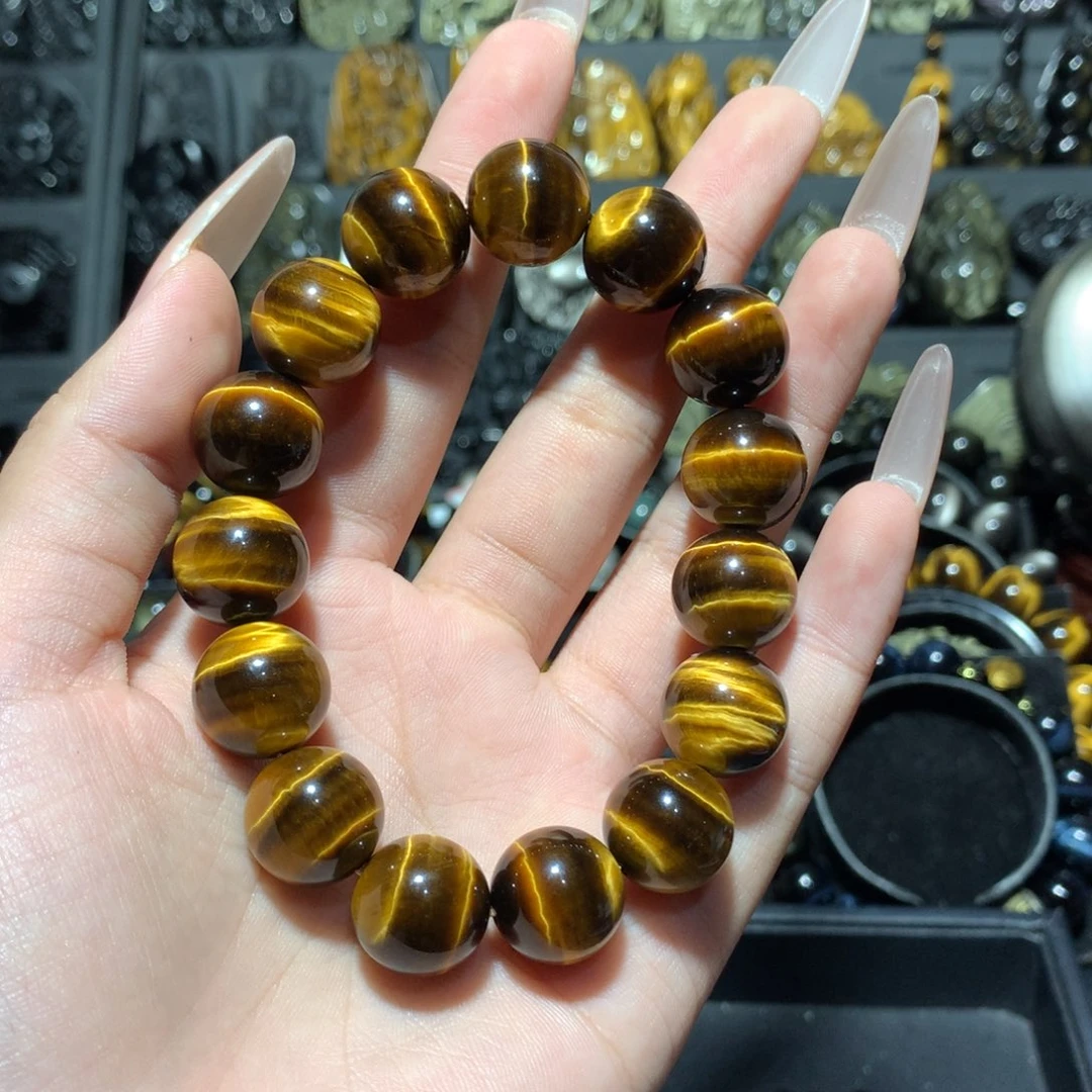 未镶嵌手链木变石（虎睛石）清***浅