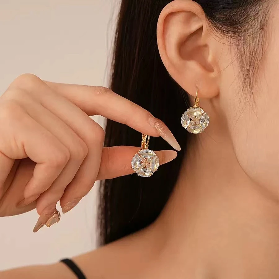 铜合金耳饰 日韩耳环耳饰吊坠优雅时尚法式小众百搭女设计感5809