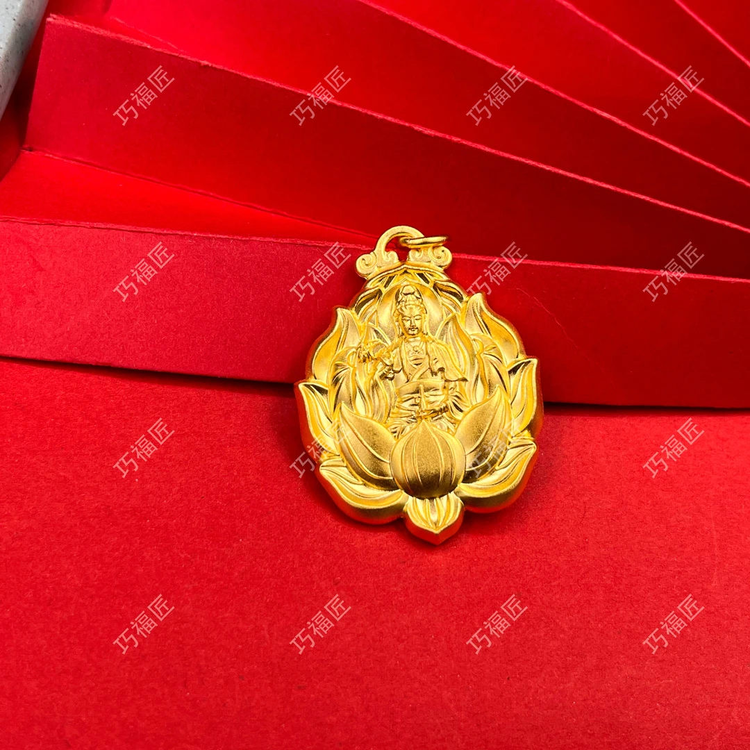 吊坠足银 平安观音吊坠 复古素款传承时尚精美