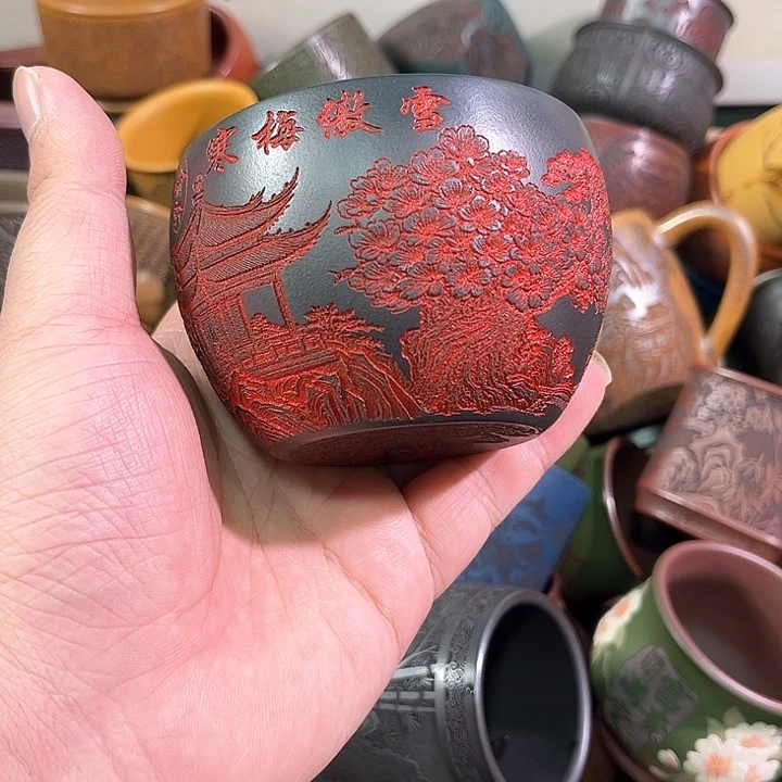 茶杯紫砂全手工紫砂主人杯