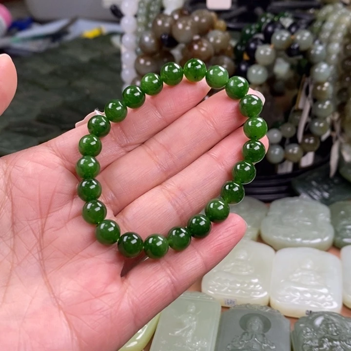 和田玉（碧玉）未镶嵌手链
