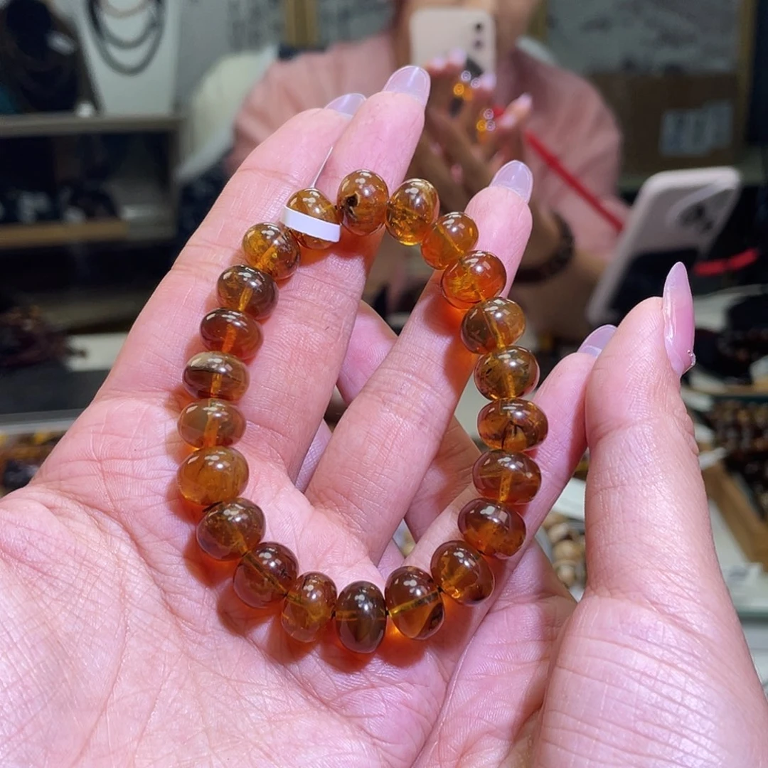 未镶嵌琥珀裸石修**性抚顺琥珀11+净水蜜