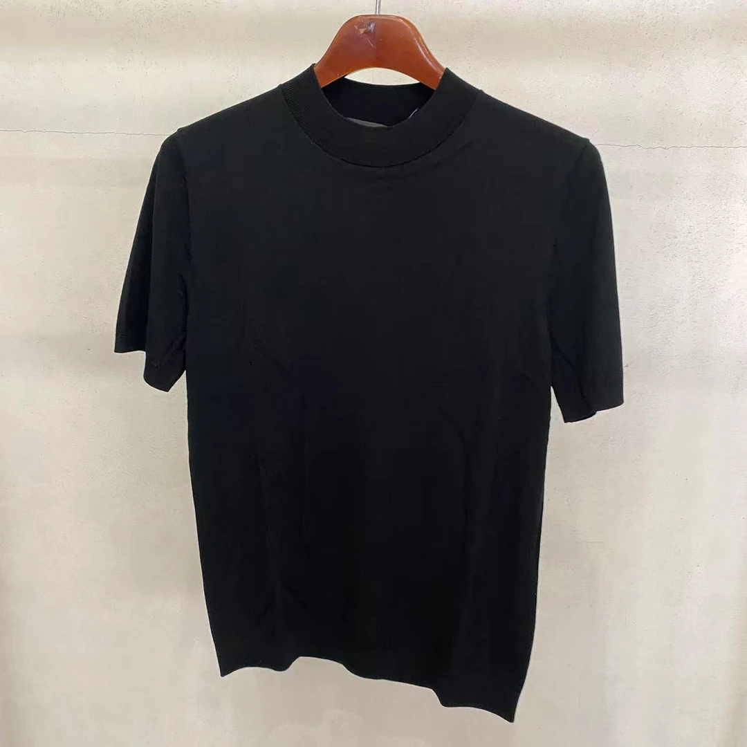 【BGEE】针织春季毛衣短袖成衣刺绣针织衫高领打底针织衫1318F2019