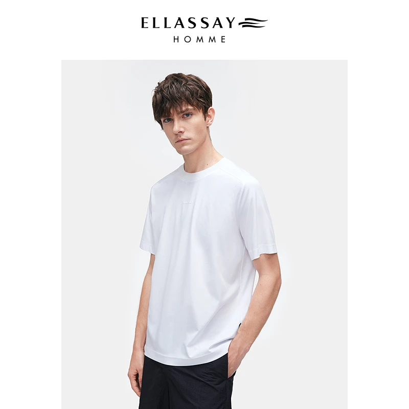 ELLASSAY歌力思男装25年新款凉感宽松短袖EME363Z00100