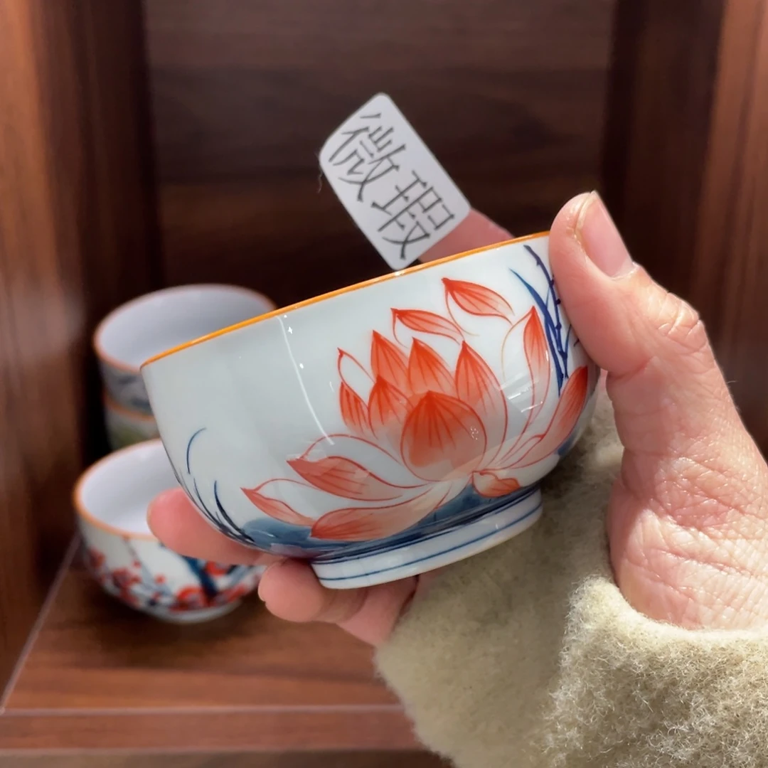 微瑕纯手绘釉下彩