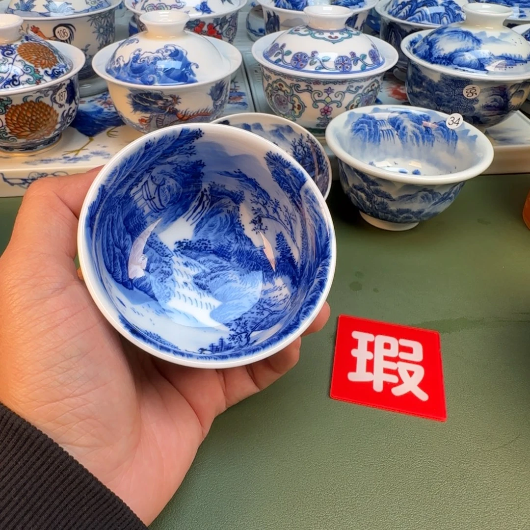 纯手工纯手绘茶具石头42