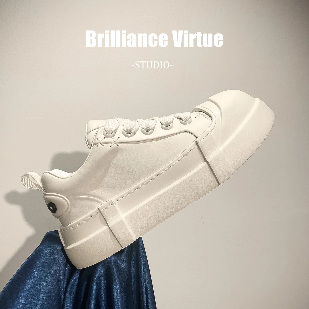 系带男时尚休闲鞋车缝线休闲男鞋舒适厚底增高潮流真皮秋季潮鞋