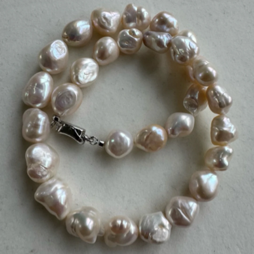 淡水巴洛克珍珠项链异形珍珠11-12毫米极光（多样性发货）