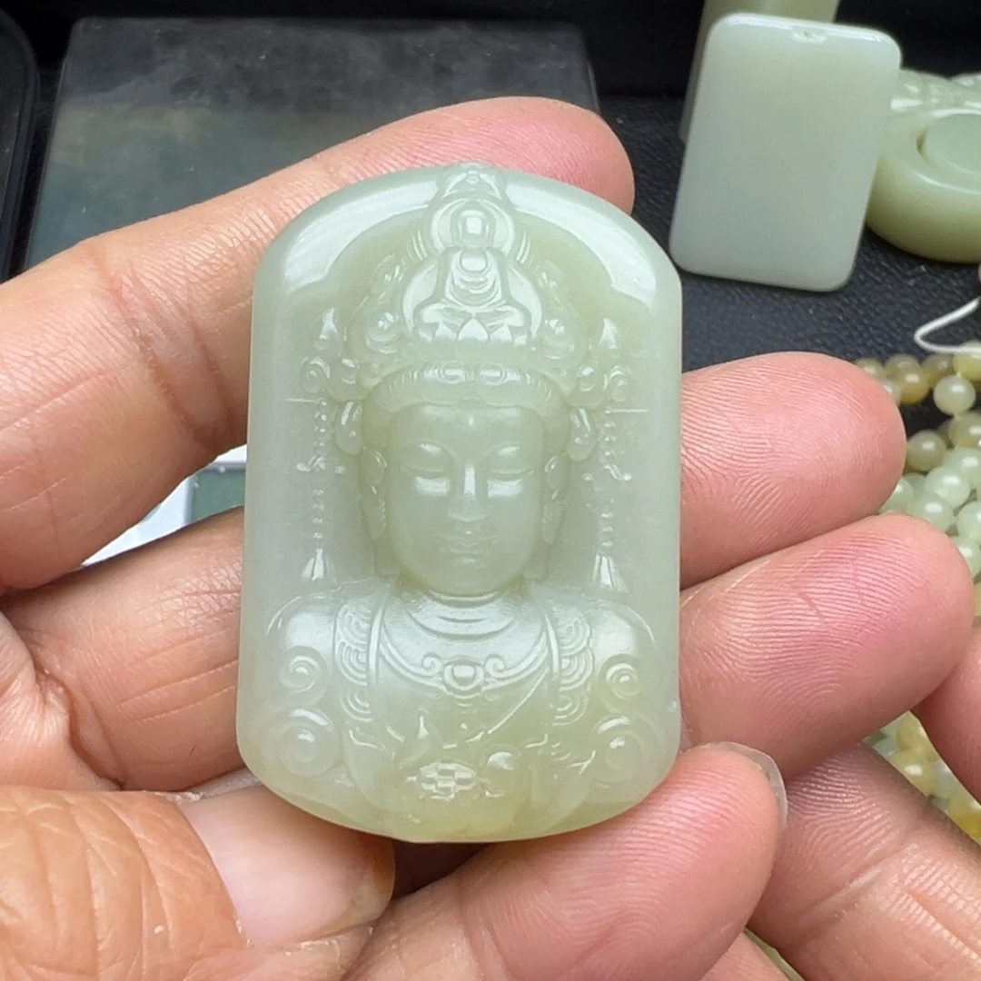 和田玉（糖玉）未镶嵌吊坠(不含链)
