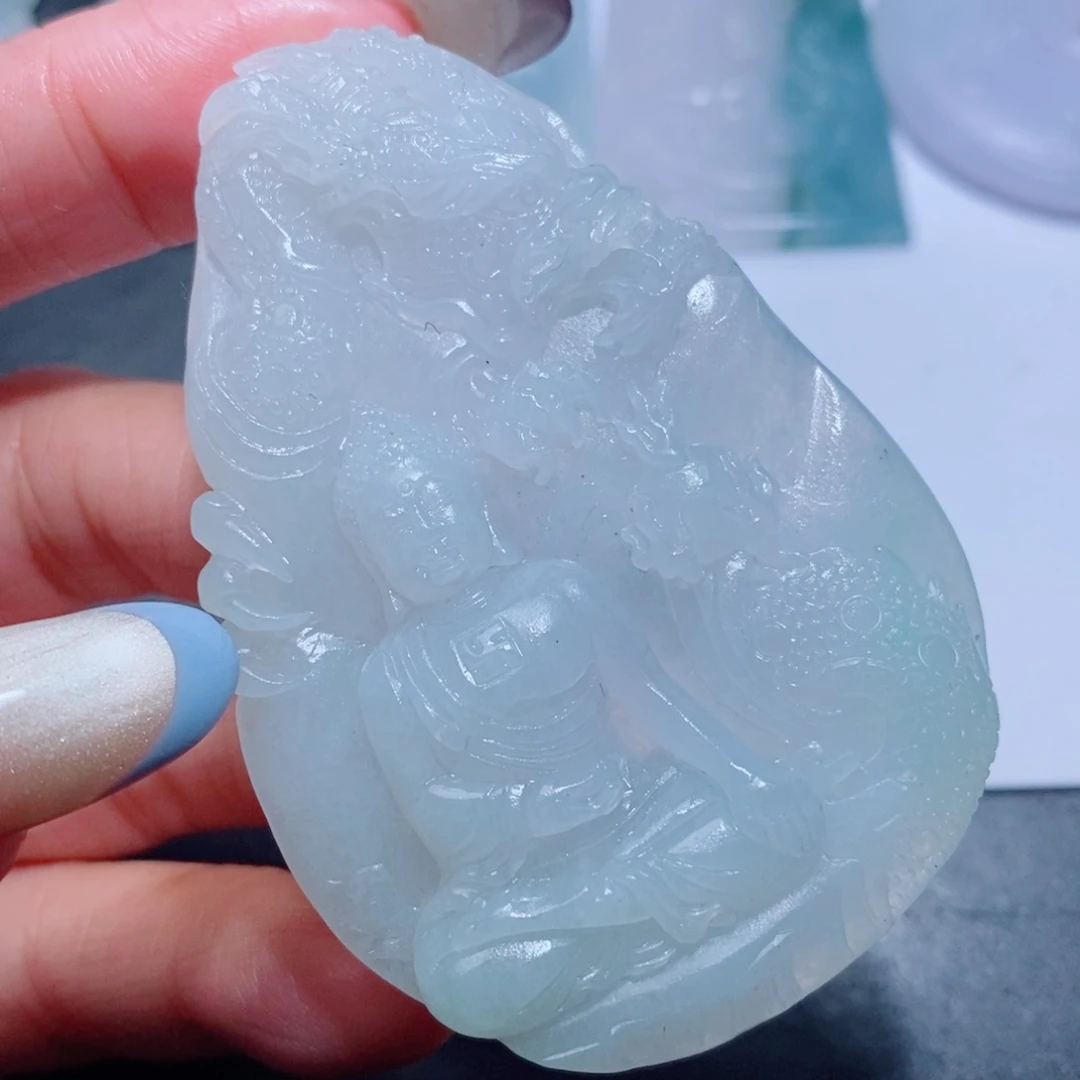 定制翡翠未镶嵌定制毛货翡翠挂件