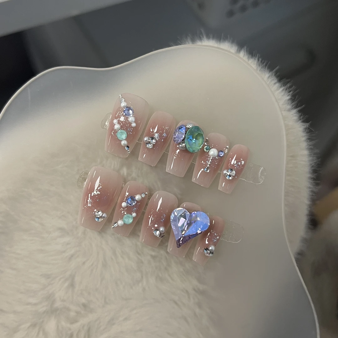 本宫指义【B166/施华】穿戴甲纯手工 爆款施华钻