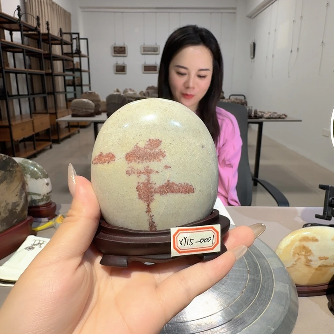 长江画面石精品摆件