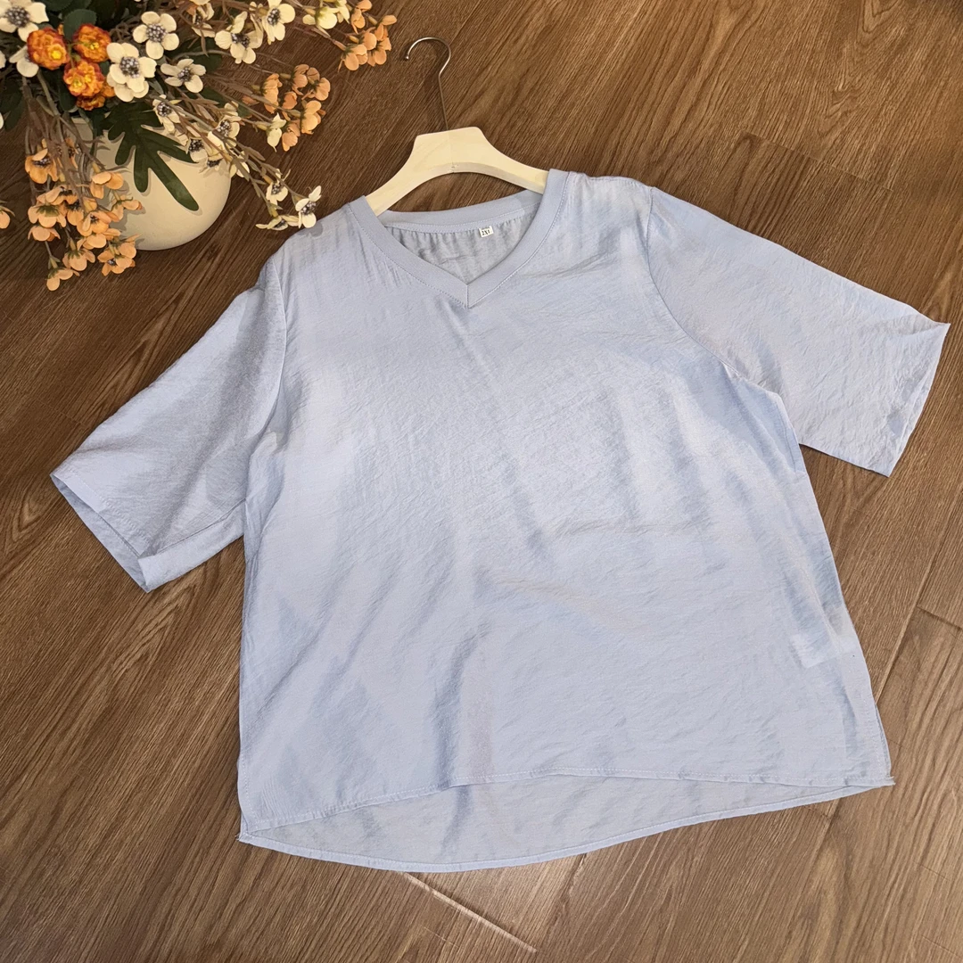 [折枝]Z636复古宽松显瘦上衣夏季新中式新款休闲短袖时