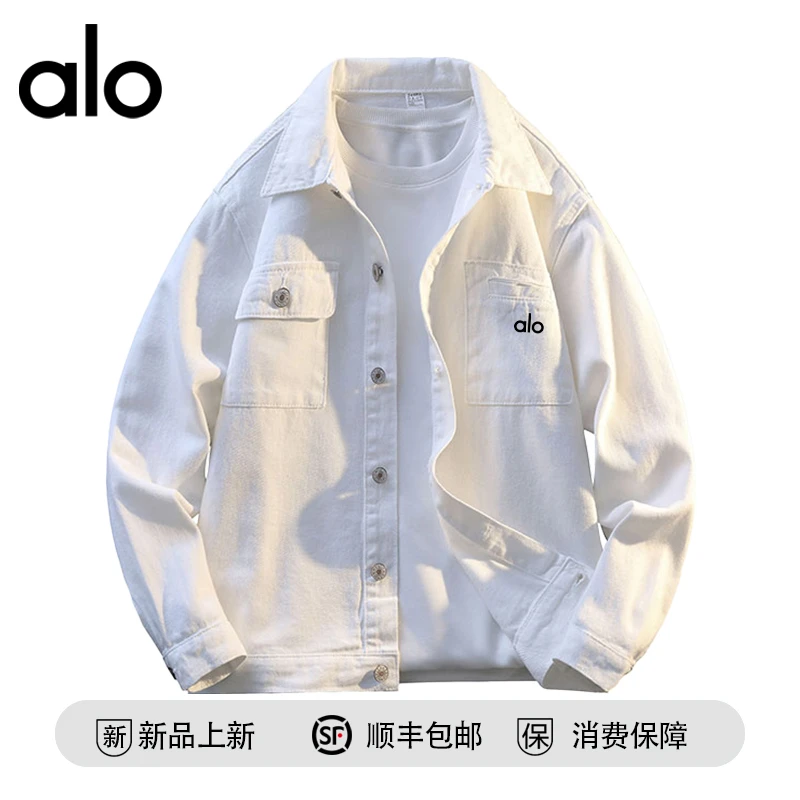 【官方奥特莱斯】品牌折扣 美秋季式潮流高街牛仔外套男女宽松外套