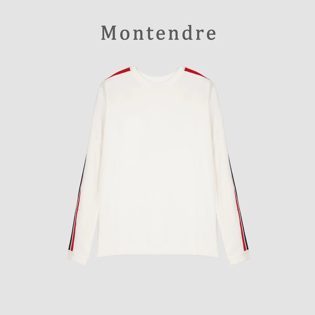 【DD外贸】H 春季新款 极简风刺绣图案套头简约时尚圆领百搭T恤