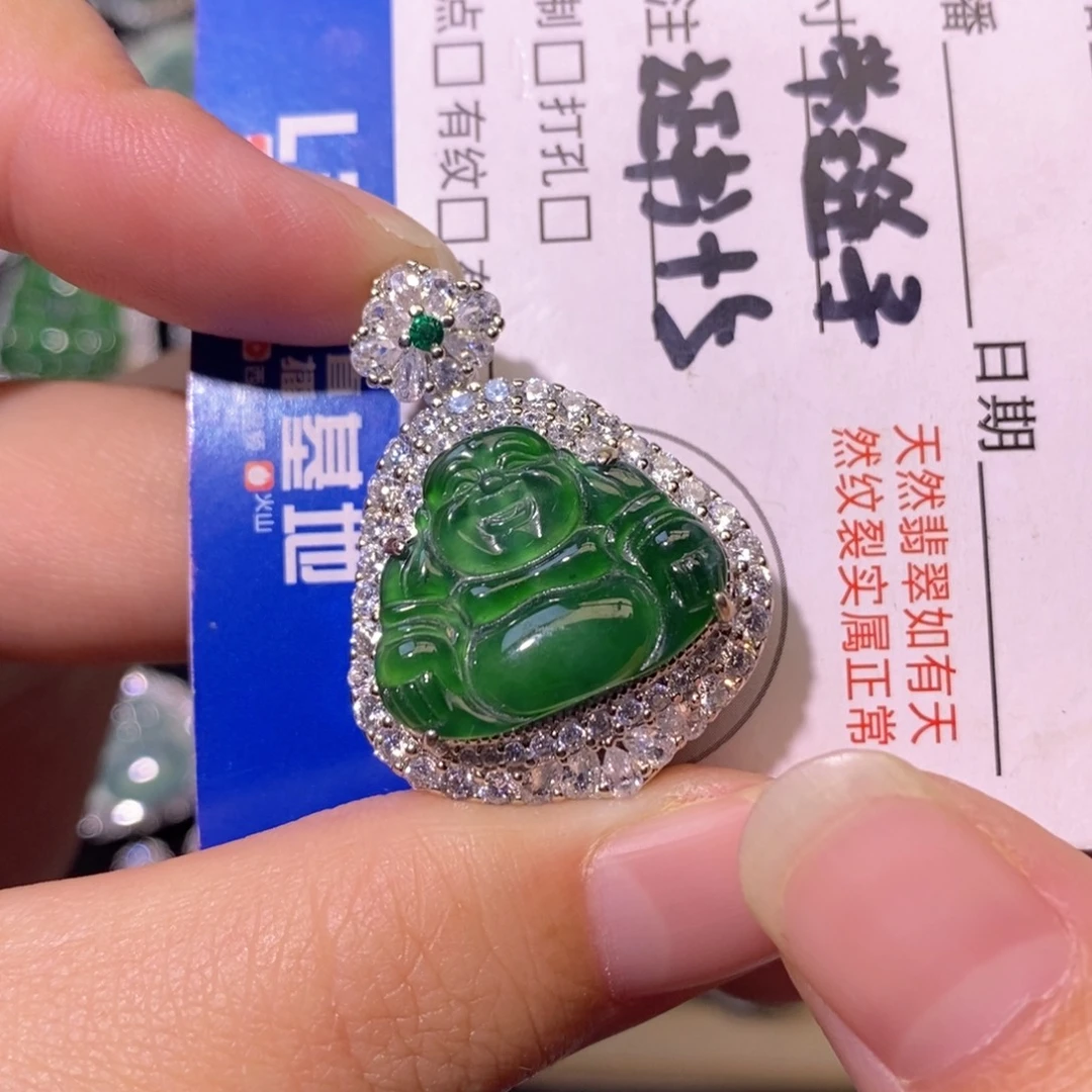 翡翠未镶嵌颈饰天然