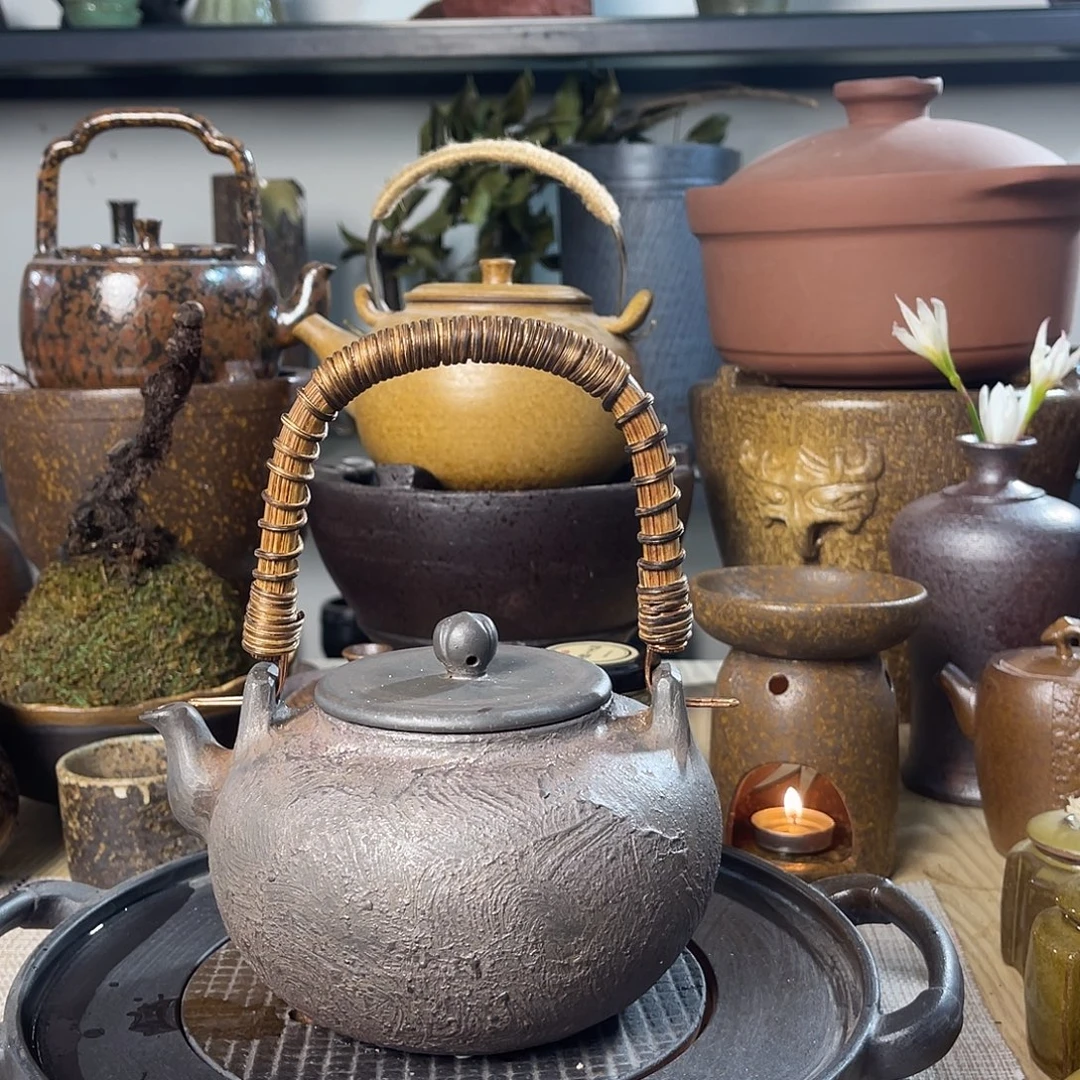 壶紫砂粗陶实用茶壶