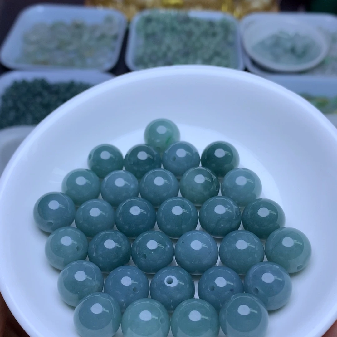 翡翠散珠卡12冰蓝水8个