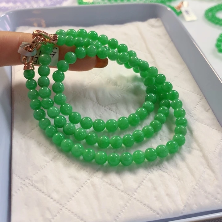 翡翠未镶嵌颈饰项链
