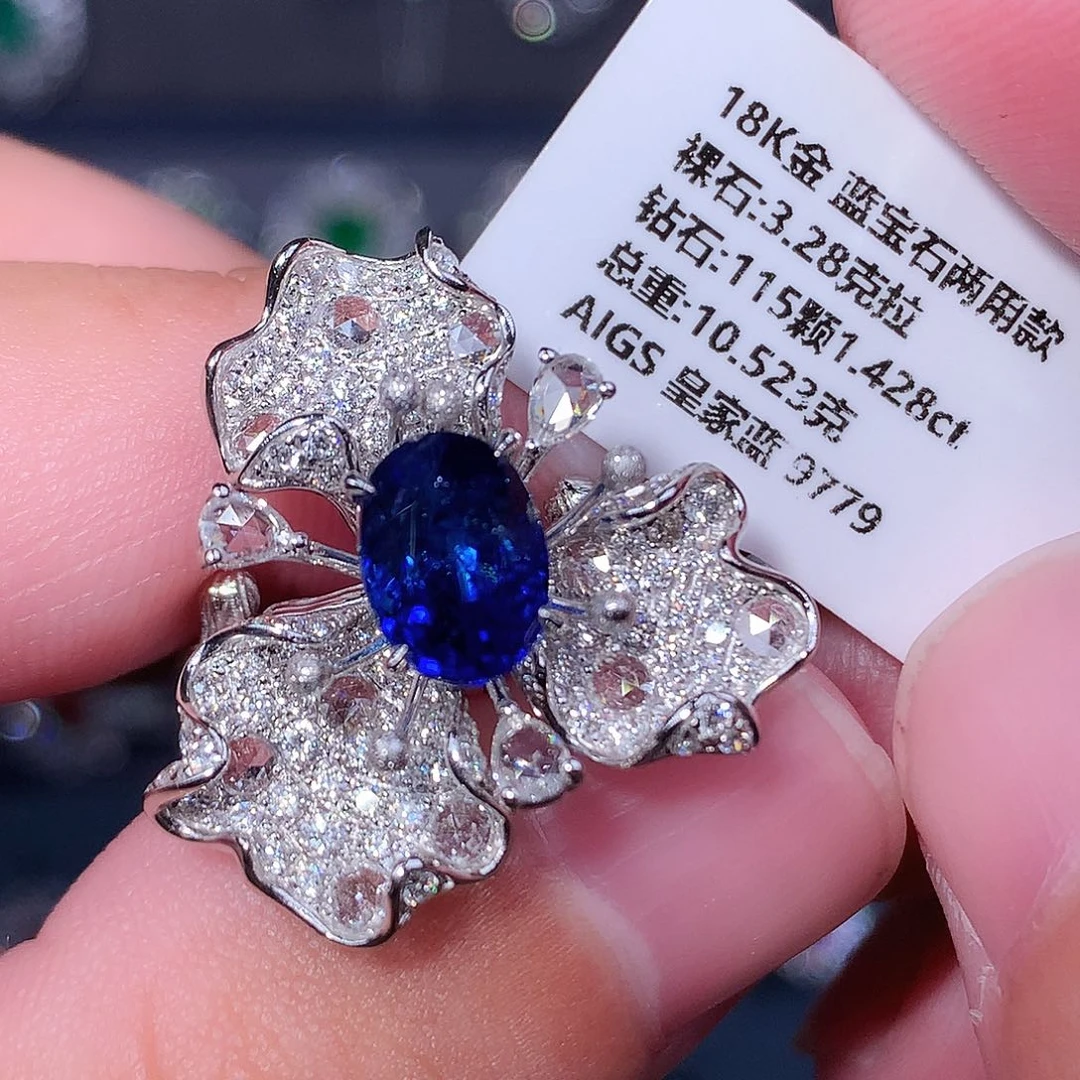 红宝石18K金镶嵌戒指