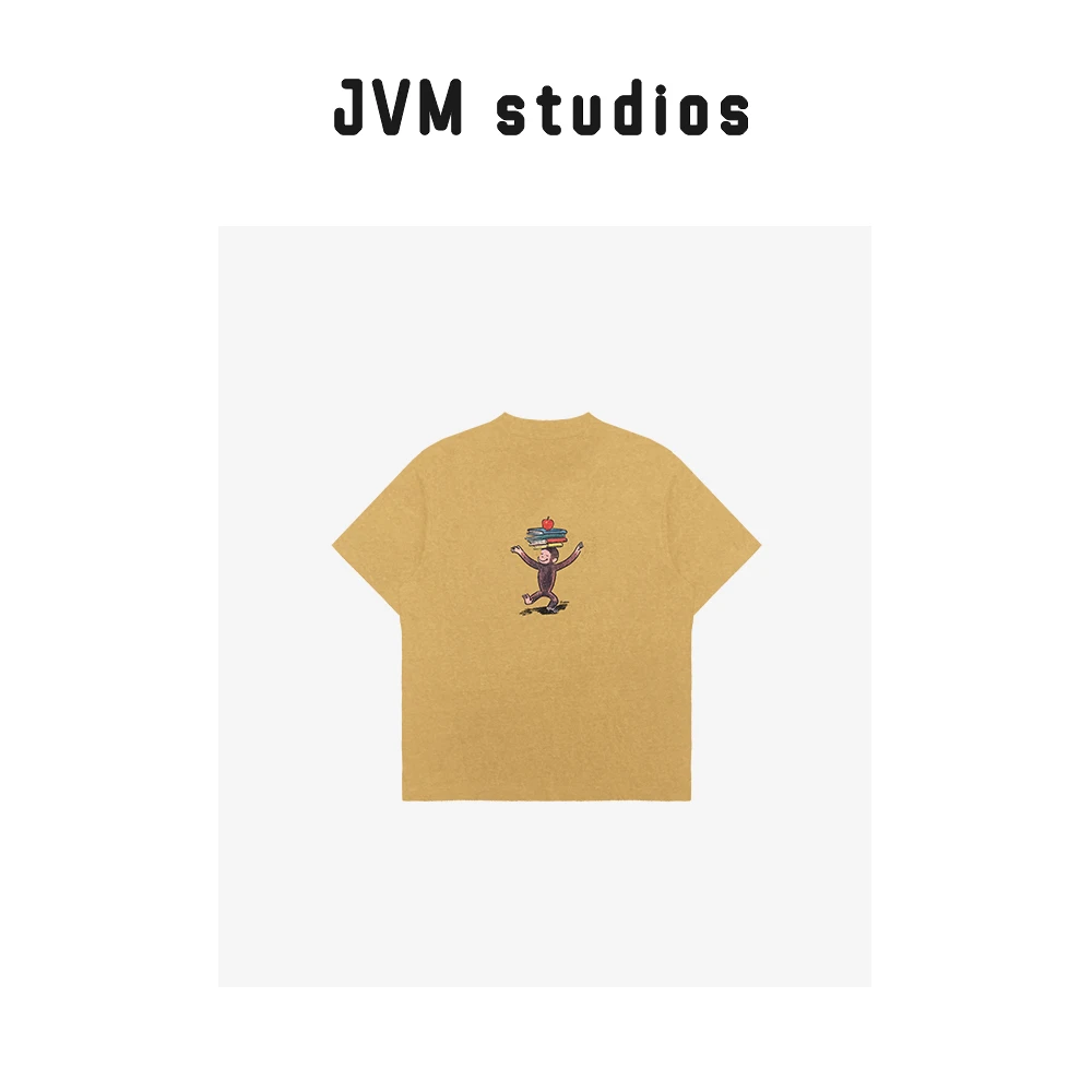 2024新款JVM定制18727时尚百搭小猴子图案半袖短袖T恤6/24