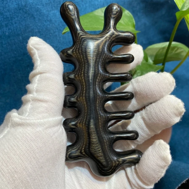 经络梳梳子按摩梳经脉黑檀木神器头部檀木梳头部筋络梳头皮