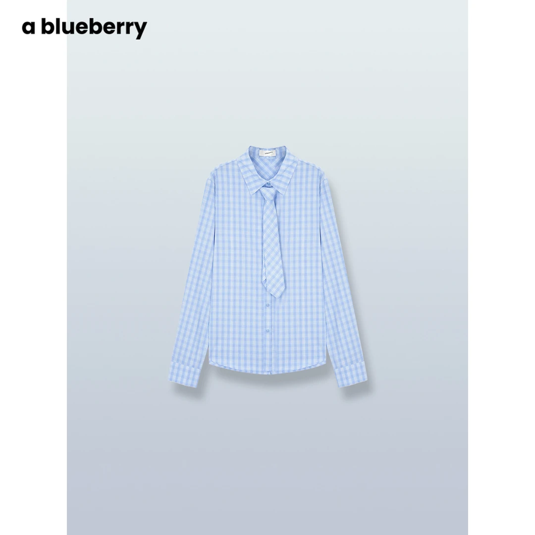 ablueberry领带格子衬衫BV1110532