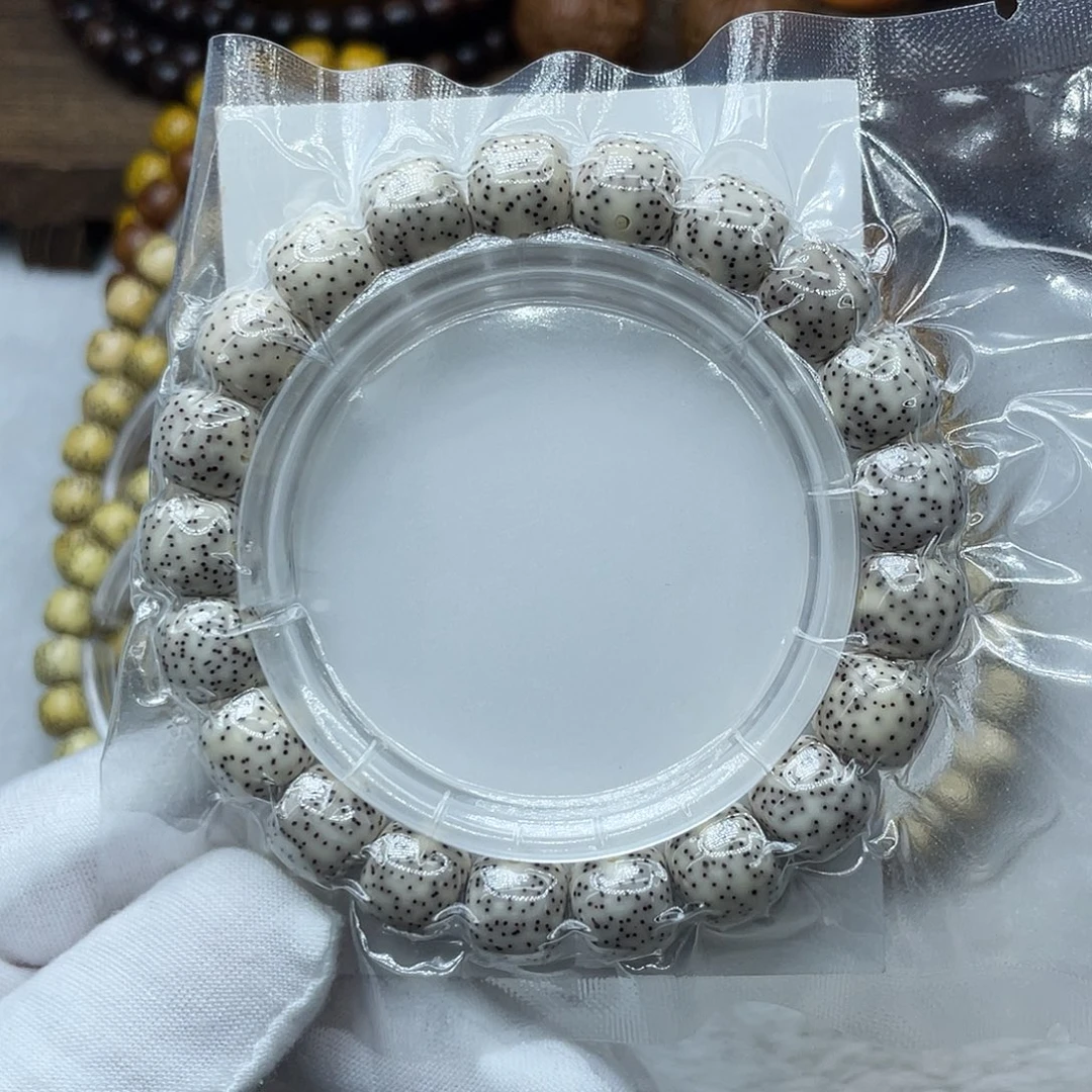 星月菩提手串原生态骨瓷白11✖️10针尖星