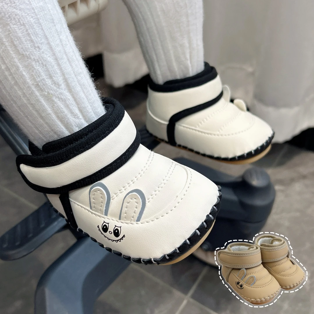 婴儿鞋秋冬季软底雪地靴不掉0-12-14个月男女宝宝加绒保暖软底鞋