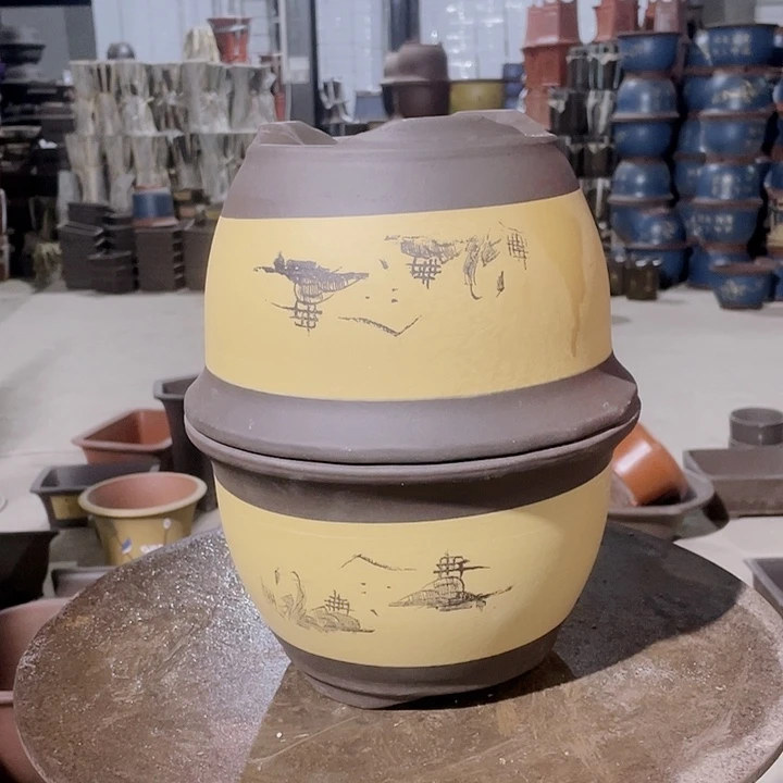 红陶低*！宜兴紫砂黄色25+25